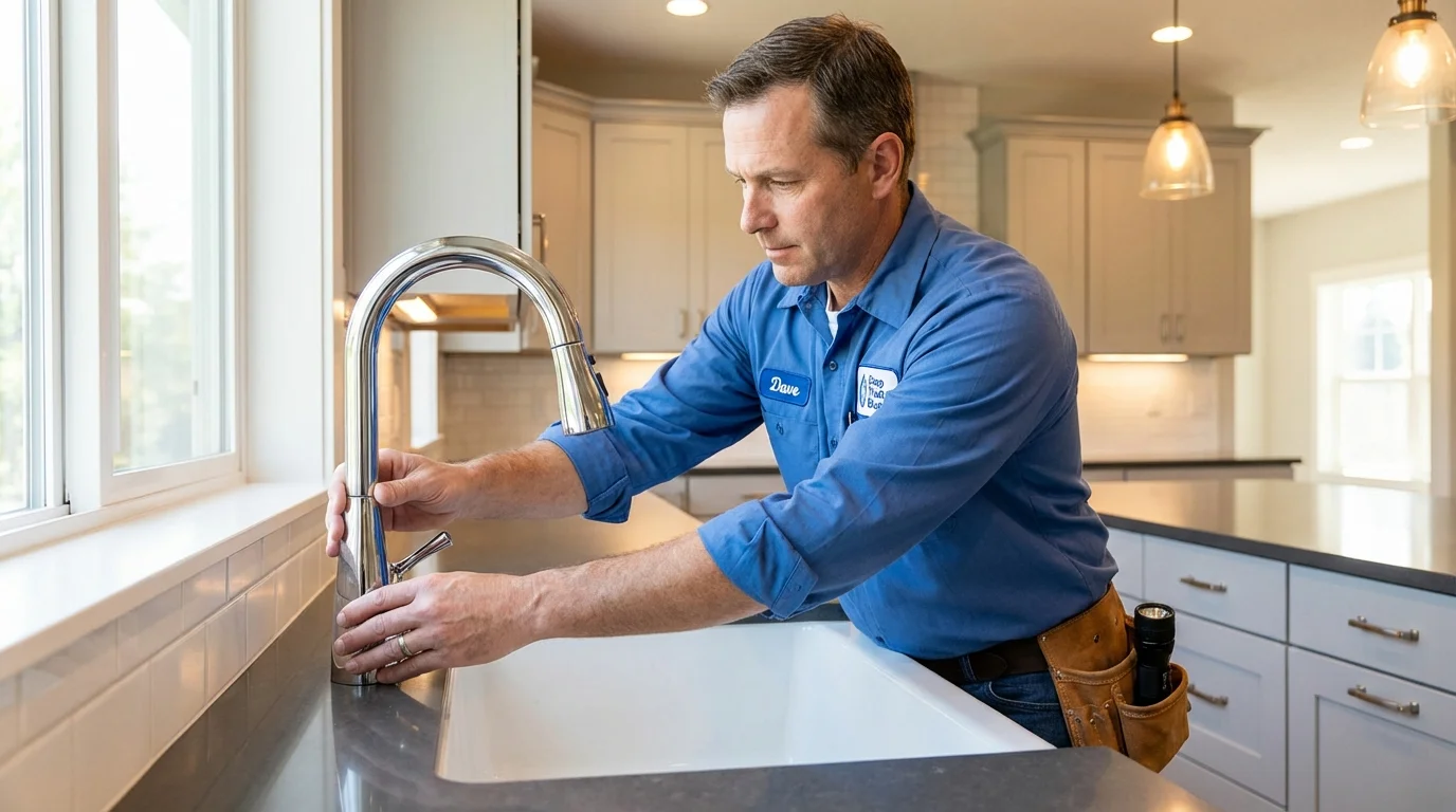 Kitchen faucet installation by Johns Plumbing LLC in Scobey
