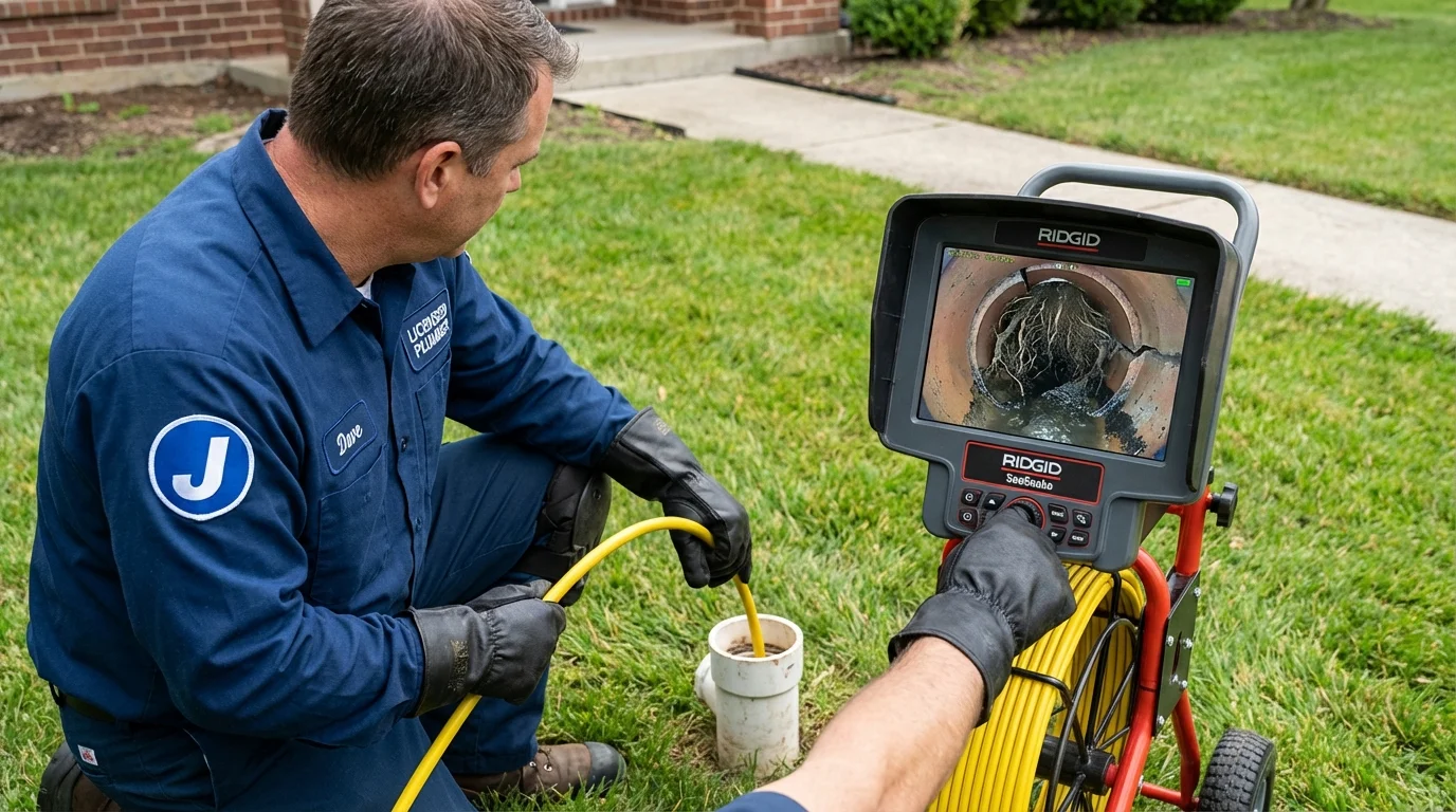 Sewer camera inspection being performed by Johns Plumbing LLC in Scobey